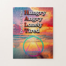 Quebra-cabeça HALT Recovery Slogan Sunrise