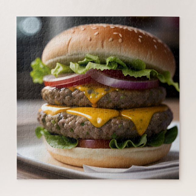 Quebra-cabeça Hamburger com queijo (Vertical)