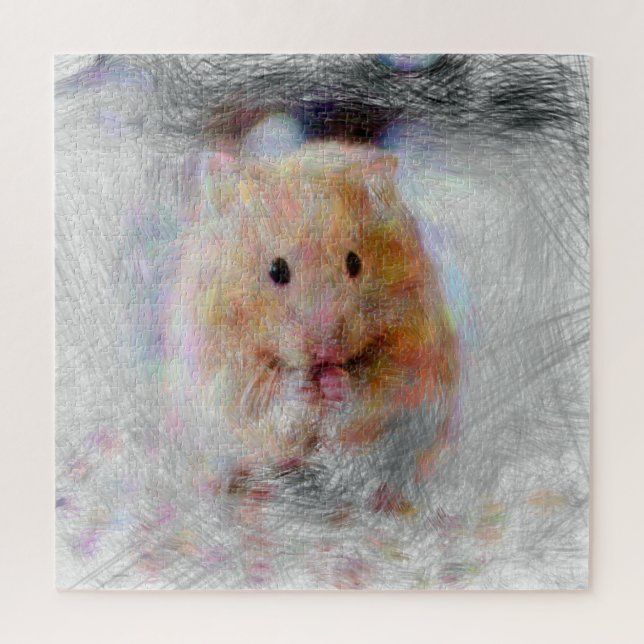 Quebra-cabeça hamster artístico (Vertical)