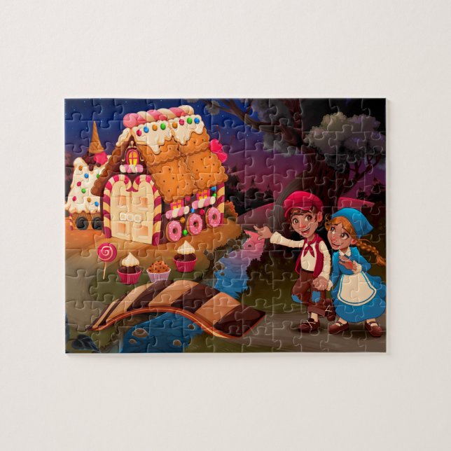 Quebra-cabeça Hansel e Gretel Perto da Casa de Doces Conto de Fa (Horizontal)