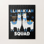 Quebra-cabeça Hanukkah Llama Feliz Natal Llamakah Squad Cute<br><div class="desc">Engraçado lama alpaca Menorah presentes para mulheres e homens,  adolescentes,  crianças,  meninas,  meninos que amam Hannukah,  Feriados Judeus Channukah,  Happy Llamakah,  meias de Natal de lhama judia. Presente ideal para o Natal,  Rua,  Nick,  Ano Novo,  presente de aniversário e outros feriados.</div>