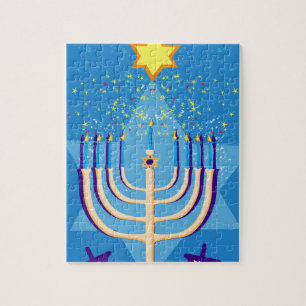 Quebra-cabeça hanukkah menorah