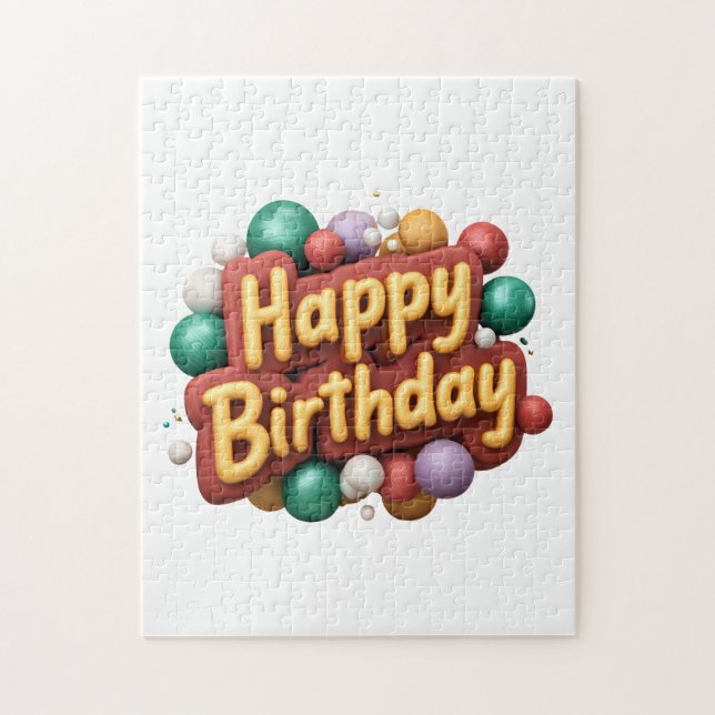 Quebra-cabeça happy birthday (Vertical)