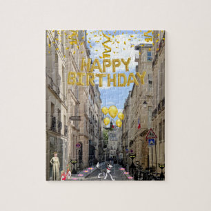 Quebra-cabeça Happy Birthday Paris França Mulher F
