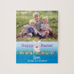 Quebra-cabeça Happy Easter Bunny Personalized Photo