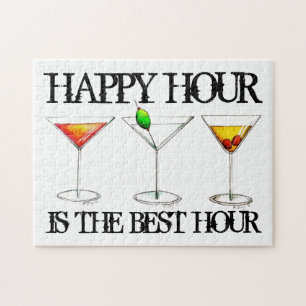 Quebra-cabeça Happy Hour Cocktails Cosmo Martini Manhattan Drink