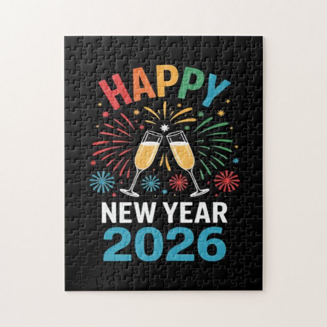 Quebra-cabeça Happy New Year 2026 Party Funny New Years Eve 2026 (Vertical)