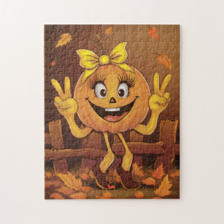 Quebra-cabeça Happy pumpkin.