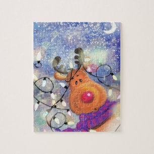 Quebra-cabeça Happy Reindeer - Feliz Natal -