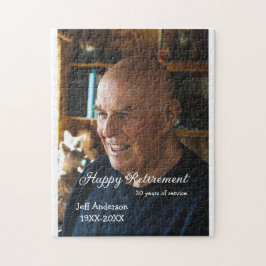 Quebra-cabeça Happy retirement add name photo years of service r