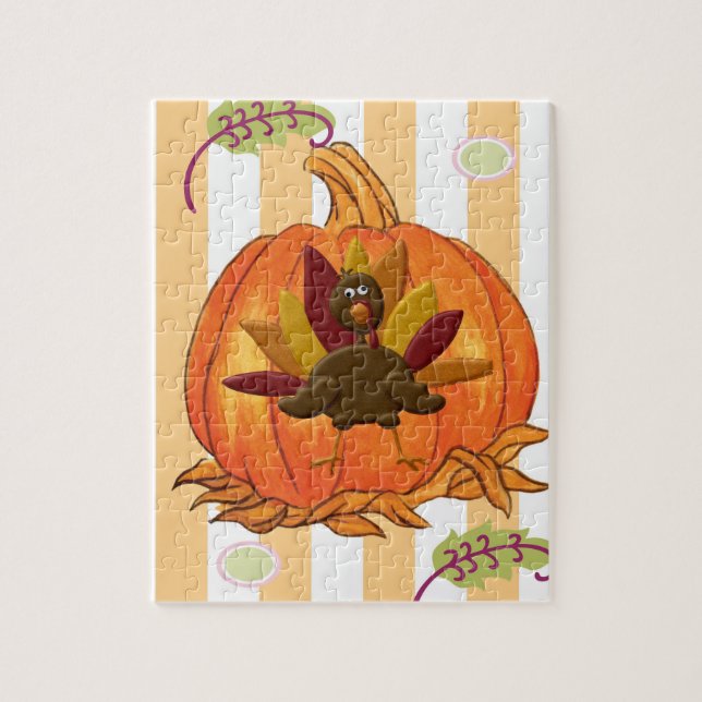 Quebra-cabeça Happy Thanksgiving Day Jigsaw Puzzle Turkey (Vertical)