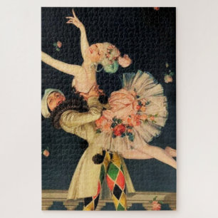 Quebra-cabeça “Harlequim e Colombina” por FX Leyendecker
