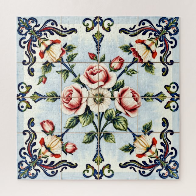 Quebra-cabeça harmonia em puzzle de rosas (Vertical)