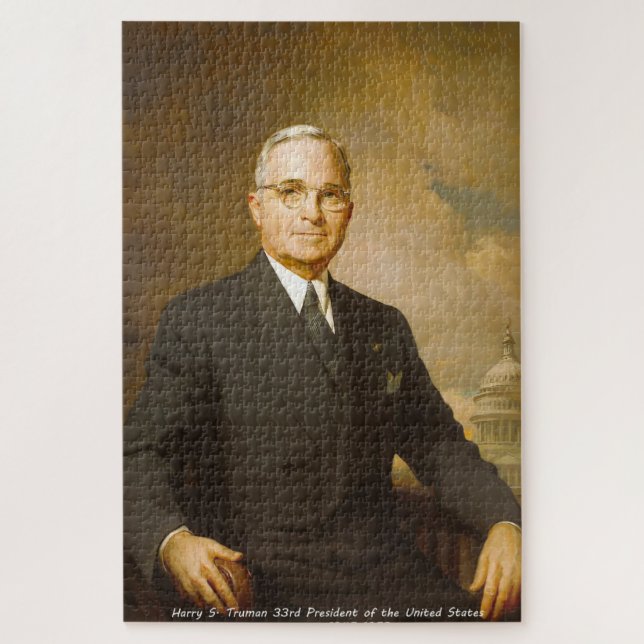 Quebra-cabeça Harry S. Truman 33º Presidente Jigsen Quebra-cabeç (Vertical)
