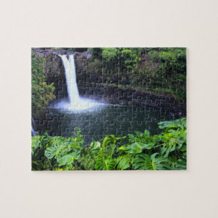 Quebra-cabeça Havaí, Ilha Grande, Hilo, Cachoeira Arco-Íris, Exu