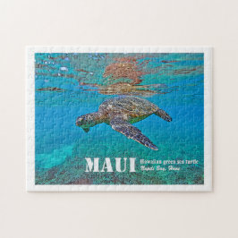 Quebra-cabeça havaiano de "Honu" da tartaruga de