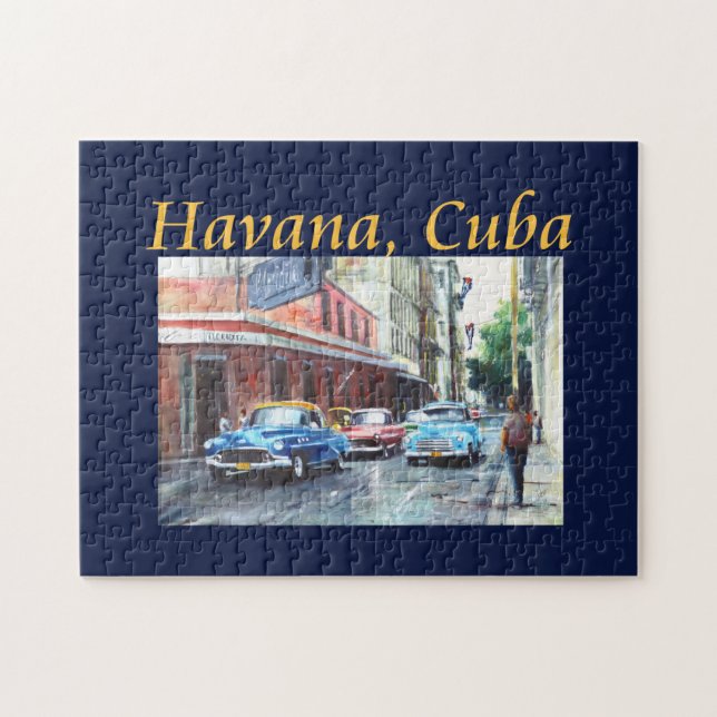 Quebra-cabeça Havana Cuba Floridita Art (Horizontal)