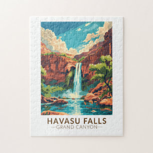 Quebra-cabeça Havasu Falls Grand Canyon Viagem Art Vintage