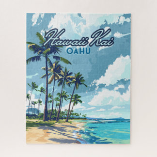 Quebra-cabeça Hawaii Kai Honolulu Oahu Hawaii Retro