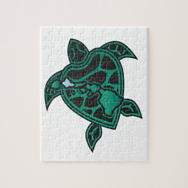 Quebra-cabeça Hawaii Turtle e Ilhas Hawaii (Vertical)