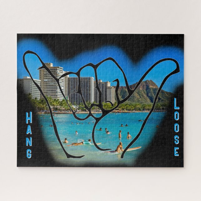 Quebra-cabeça Hawaiian Hang Loose, também conhecido como Aloha S (Horizontal)