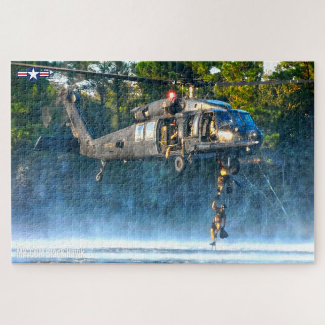 Quebra-cabeça HAWK PRETO MH-60M (20x30 POLEGADAS) (Horizontal)