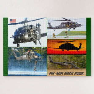 Quebra-cabeça HAWK PRETO MH-60M (20x30 POLEGADAS)