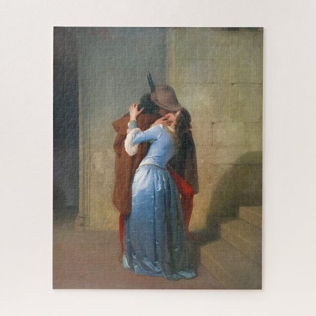 Quebra-cabeça Hayez, O Beijo - Amantes, pintura de casal (Vertical)