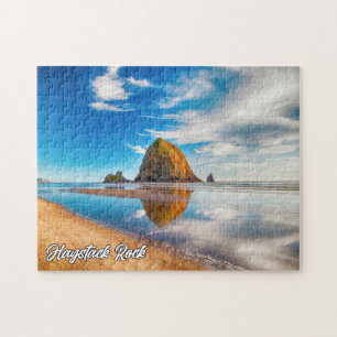 Quebra-cabeça Haystack Rock, Cannon Beach, Oregon, EUA