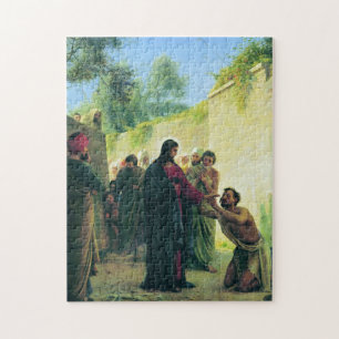 Quebra-cabeça Healing the Blind Man by Carl Bloch