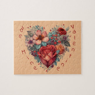 Quebra-cabeça Heart Full of Flowers Vintage Valentine