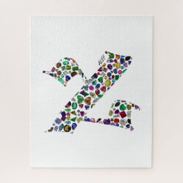 Quebra-cabeça Hebraico - Letra ALEF feita com Gemstones