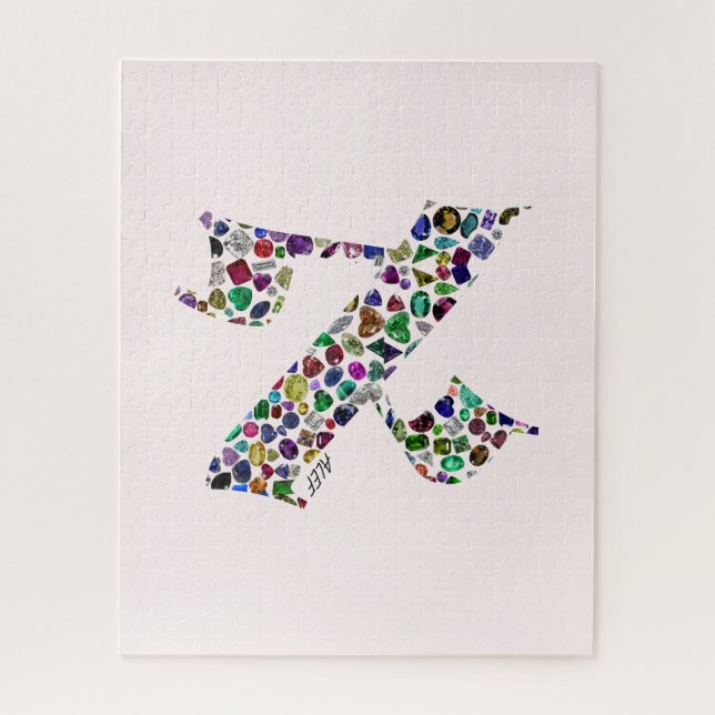 Quebra-cabeça Hebraico - Letra ALEF feita com Gemstones (Vertical)