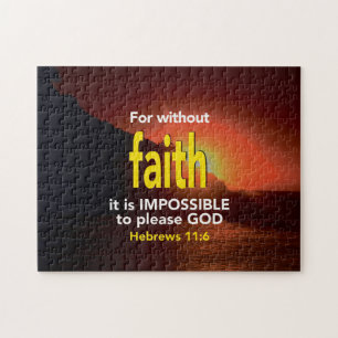 Quebra-cabeça HEBREWS 11:6 sem fé cristã