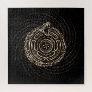Quebra-cabeça Hecate Wheel com ouroboros