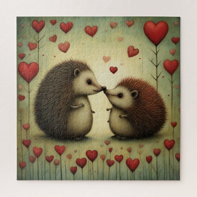 Quebra-cabeça Hedgehog Love 1 (Vertical)
