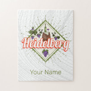 Quebra-cabeça Heidelberg am Neckar Alemanha Retro Wine Vintage