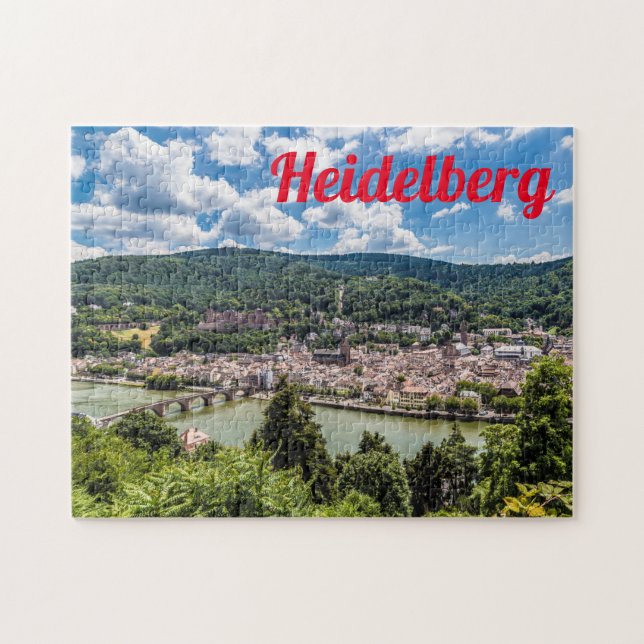 Quebra-cabeça Heidelberg Neckar Panorama Alemanha (Horizontal)