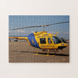 Quebra-cabeça Helicóptero (azul e amarelo)