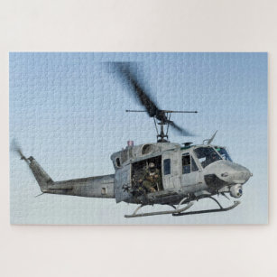 Quebra-cabeça Helicóptero médio marinho UH-1N Huey