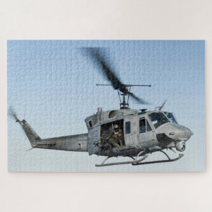 Quebra-cabeça Helicóptero médio marinho UH-1N Huey Tiltroter