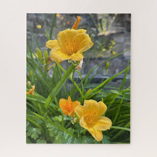 Quebra-cabeça Hemerocallis amarelo, Lago Tahoe (Vertical)