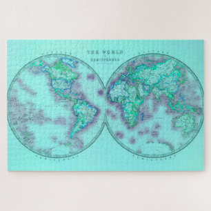 Quebra-cabeça Hemisférios do Mapa Mundial