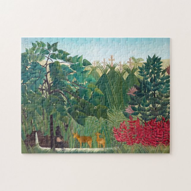 Quebra-cabeça Henri Rousseau - A Cachoeira (Horizontal)