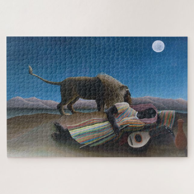Quebra-cabeça Henri Rousseau - A Cigana Adormecida (Horizontal)