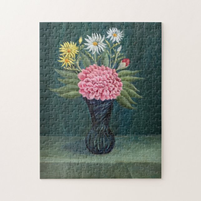 Quebra-cabeça Henri Rousseau - Dália e Margaridas num Vaso (Vertical)