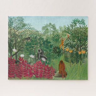 Quebra-cabeça Henri Rousseau - Floresta Tropical com Macacos