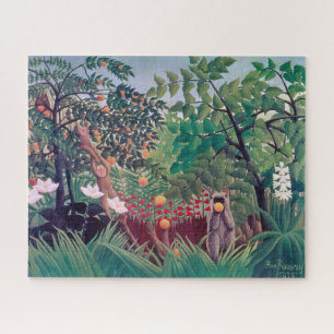 Quebra-cabeça Henri Rousseau - Paisagem Exótica