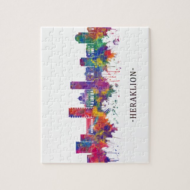 Quebra-cabeça Heraklion Grécia Skyline (Vertical)