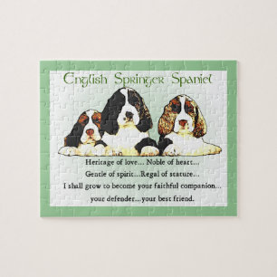 Quebra-cabeça Herança do Spaniel de Springer inglês do amor
